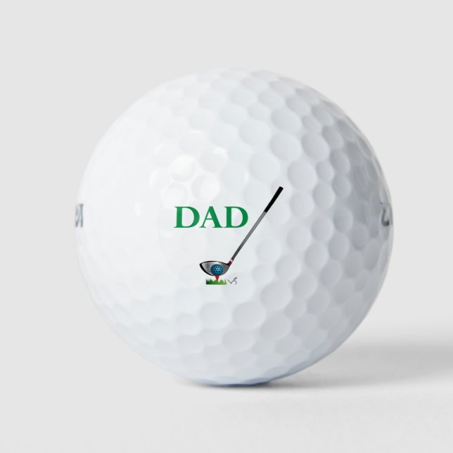 DAD - Golf Happy Fathers Day Birthday Cool Golf Balls (Front)