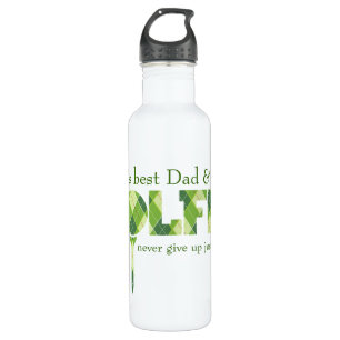 Dad Golfer green tee drinks bottle