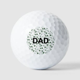 DAD Golfing Sports INITIALS Fathers Day Classic Golf Balls
