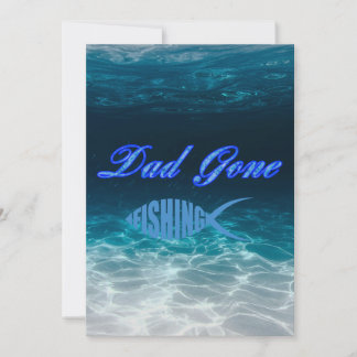 Dad Gone Fishing Invitation