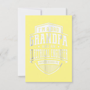 Dad Grandpa Electrical Engineer Nothing Scares Me Thank You Card