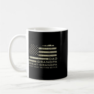 Dad Grandpa Great Grandpa American Flag Fathers Da Coffee Mug