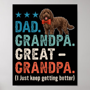 Dad Grandpa Great Grandpa Better Fathers Day ao Poster
