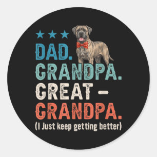 Dad Grandpa Great Grandpa Better Fathers Day Cane Classic Round Sticker