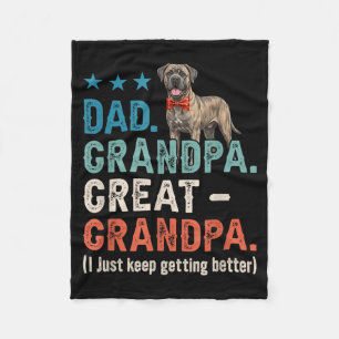 Dad Grandpa Great Grandpa Better Fathers Day Cane Fleece Blanket