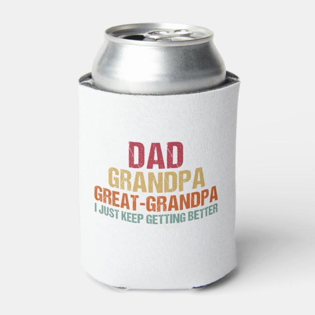 Dad Grandpa Great Grandpa Fathers Day Can Cooler (Can Front)