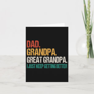 Dad Grandpa Great Grandpa Fathers Day For Great Gr Card