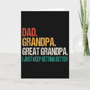 Dad Grandpa Great Grandpa Fathers Day For Great Gr Card