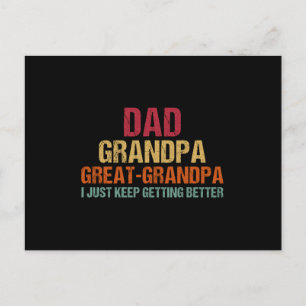 Dad Grandpa Great Grandpa Fathers Day Postcard