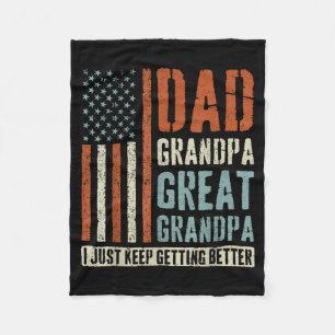 Dad Grandpa Great Grandpa  Fleece Blanket