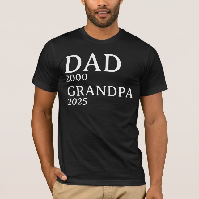 Dad Grandpa Personalised Years Custom T-Shirt (Front)