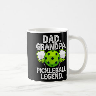 Dad grandpa pickleball legend player funny pickle coffee mug