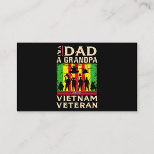 Dad Grandpa Vietnam Veteran Shirts veteran fathers Business Card