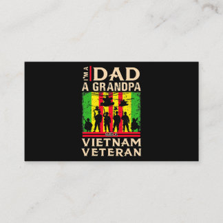 Dad Grandpa Vietnam Veteran Shirts veteran fathers Business Card