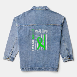 Dad Green For My Father In Law Kidney Disease Awar Denim Jacket