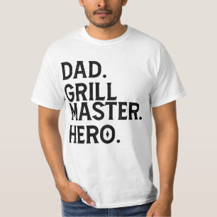 Dad Grill Master Hero - Funny Dad Grilling T-Shirt