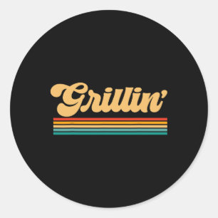 Dad Grilling Bbq Cooking Chef  Classic Round Sticker