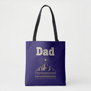 Dad Guiding Star Mountain Tote Bag