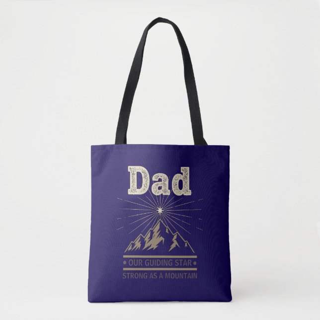 Dad Guiding Star Mountain Tote Bag (Front)