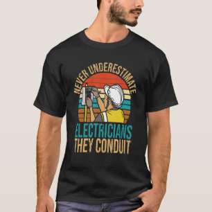   Dad Handyman Electricians Conduit electrical eng T-Shirt