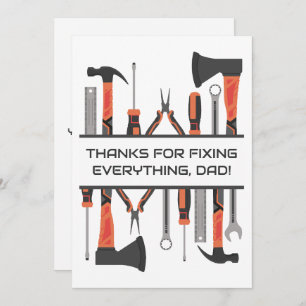 Dad Handyman, Tools, Father's Day, Daddy Birthday  Holiday Card