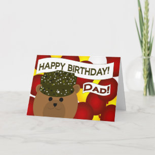 Dad - Happy Birthday Army Soldier! Card