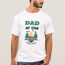 Dad Happy Camper T-Shirt Kids Birthday Party