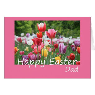 Dad Happy Easter Tulip card