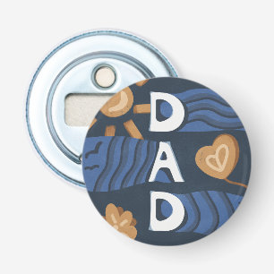 Dad - Happy Father's Day Navy Blue Bottle Opener