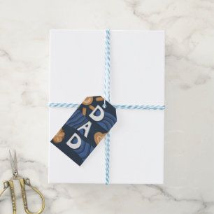Dad - Happy Father's Day Navy Blue Gift Tags
