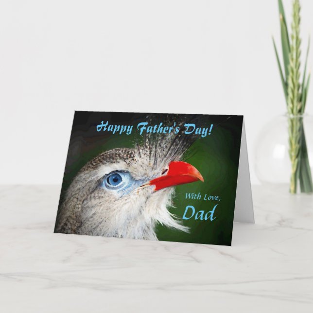 Dad / Happy Father's Day - Painted Bird Card (Front)