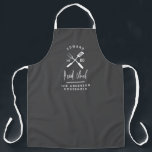 Dad head chef bbq grill Christmas birthday modern  Apron<br><div class="desc">Dad head chef bbq grill Christmas,  birthday,  fathers day modern grey and white apron design.</div>