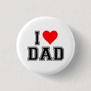 Dad Heart Button – Bold and Simple Design