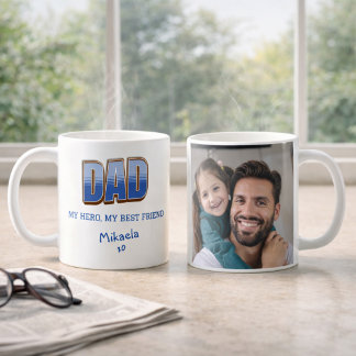 Dad Hero Best Friend Photo Mug