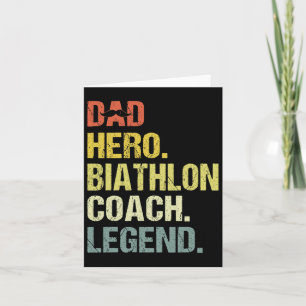 Dad Hero Biathlon Coach Funny Biathlon Coach Humou Card
