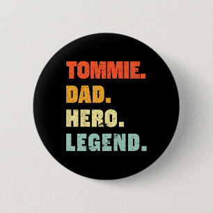 Dad Hero Legend Personalised Custom Name Fathers D 6 Cm Round Badge