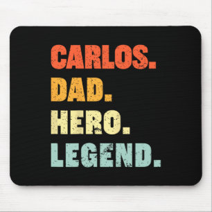 Dad Hero Legend Personalised Custom Name Fathers D Mouse Pad