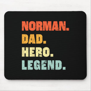 Dad Hero Legend Personalised Custom Name Fathers D Mouse Pad