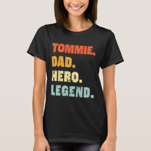 Dad Hero Legend Personalised Custom Name Fathers D T-Shirt