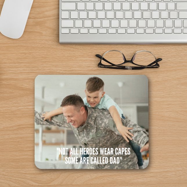 Dad Hero Personalised Father's Day Mouse Pad (Dad Hero Personalized Father's Day Mouse Pad)