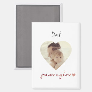 Dad Hero Personalised Magnet for Father's Day