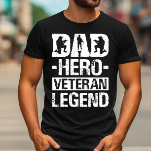 Dad Hero Veteran Legend   Patriotic Father's Day  T-Shirt