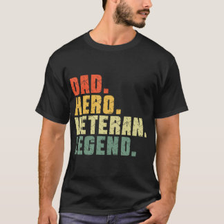 Dad Hero Veteran Legend Retro Veterans Day Father' T-Shirt