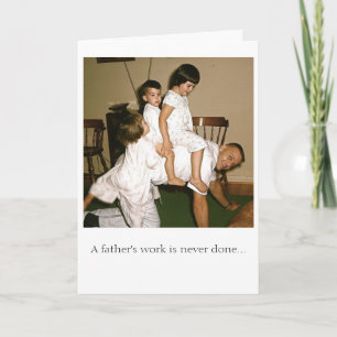 Dad Horsing Around Card