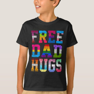 Dad Hugs For Pride Month Lgbt Fathers Day  T-Shirt