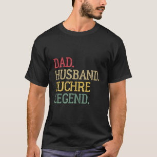 Dad Husband Euchre Legend Vintage Euchre Card Game T-Shirt