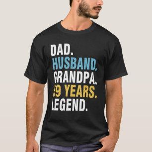 Dad Husband Grandpa 59 Years Old Happy Birthday Pa T-Shirt