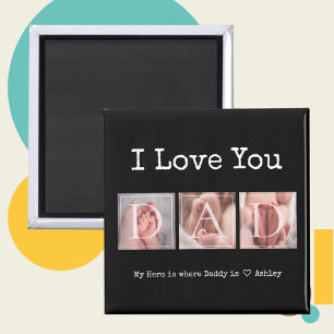 Dad I Love You Baby Photo Magnet