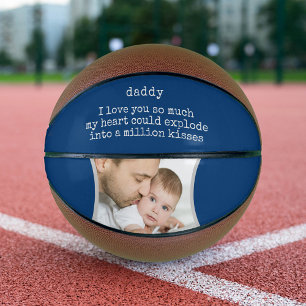 Dad I Love You Poem - Custom Photo Decorative Basketball