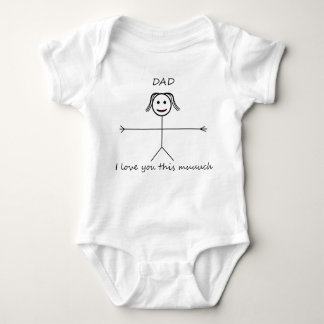 Dad I Love You this Much Baby Bodysuit